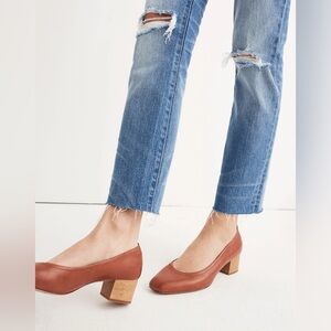 Madewell High-Rise Slim Crop Boyjean: Knee-Rip Edition (Size 25)